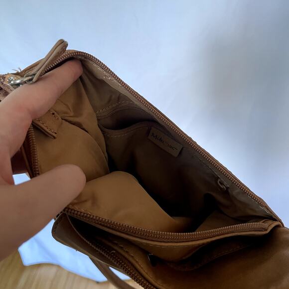 Multi Sac crossbody leather tripple compartment crossover adjustable straps - Picture 6 of 9